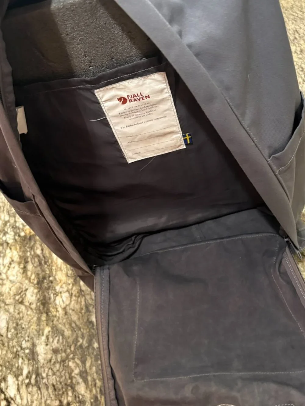 Fjallraven Kanken 17in Laptop Backpack Gray